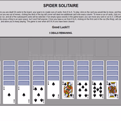SPIDER SOLITAIRE BY AIDAN BELL Oynanış Resimleri 2