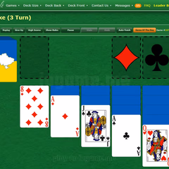 ゲームプレイの写真 KLONDIKE SOLITAIRE THREE TURN BY GREEN FELT 1