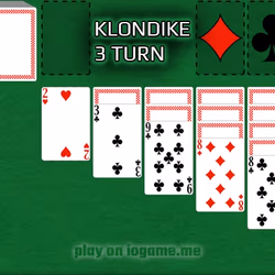 играть KLONDIKE SOLITAIRE THREE TURN BY GREEN FELT